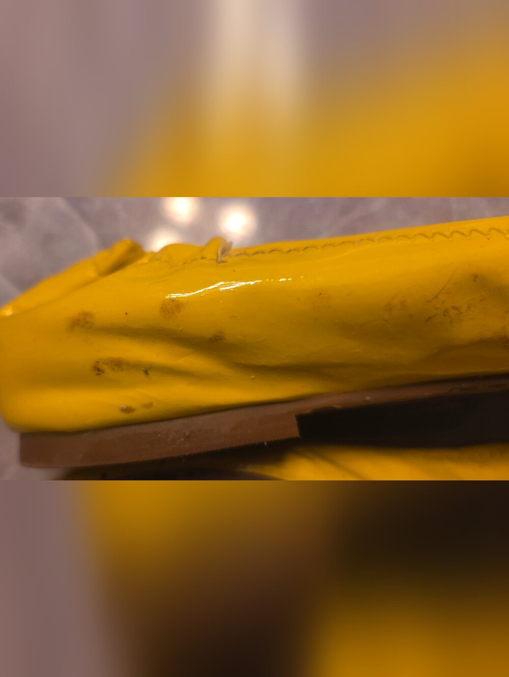 Tory Burch Yellow Patent Logo Ballet Flats - Picture 7 of 7